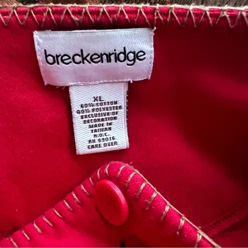 Breckenridge Vintage embroidered Bears and trees Button up sweatshirt. Size XL