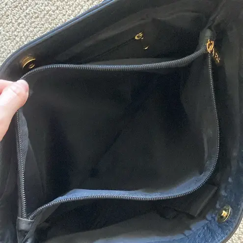 A.P.C. Vintage Black Shoulder Bag Genuine Leather Handbag Pockets Like New