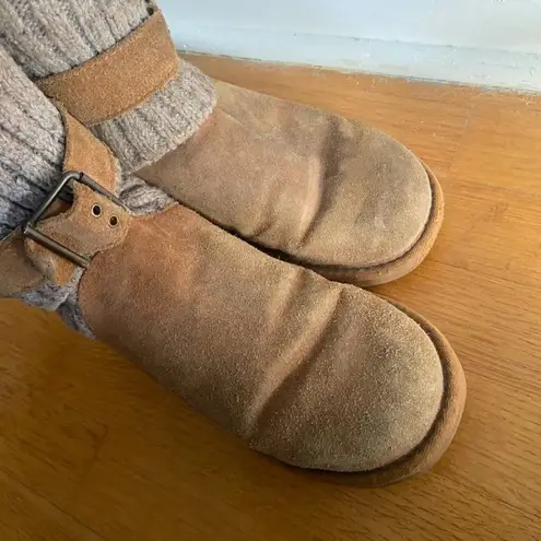 UGG  Suede Sweater Buckle Boots