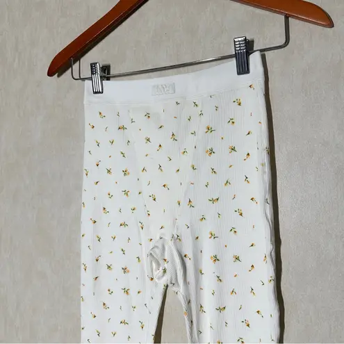 SKIMS Women’s Cotton Rib Cropped Tank Tops XXS & Legging XS Marigold Rosebud