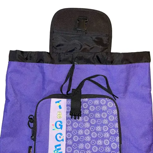 Disney Vintage  Winnie the Pooh Kids Tigger Backpack Purple Black Floral