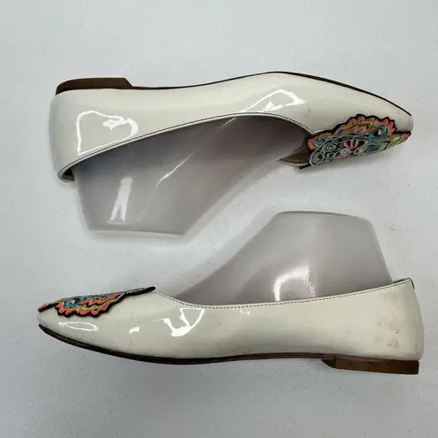 KENZO Paris Size 37.5 US 6.5 Brenda Tiger Ballerinas Flats Glossy Patent Leather