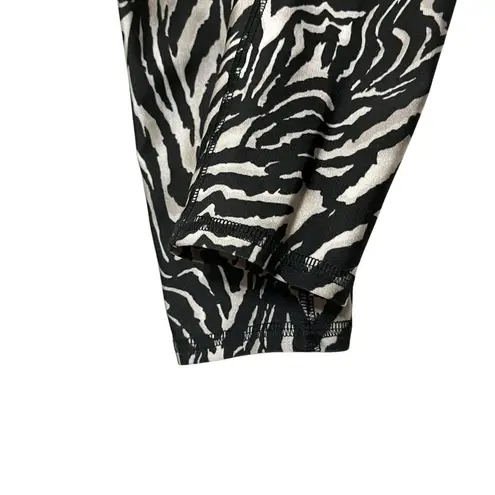 Emily Hsu Zebra Crop Top & Leggings Set Women’s Size S/XS Animal Print Outfit