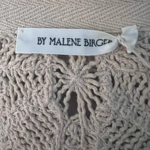 BY MALENE BIRGER Crochet Gwenevere Cardigan Small NWOT Tan