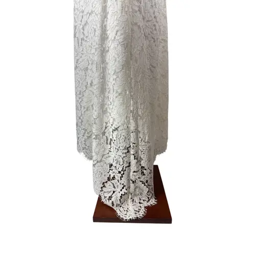 Jessica London Womens Dress White Lace Short Sleeve Handkerchief Hem Size 20W