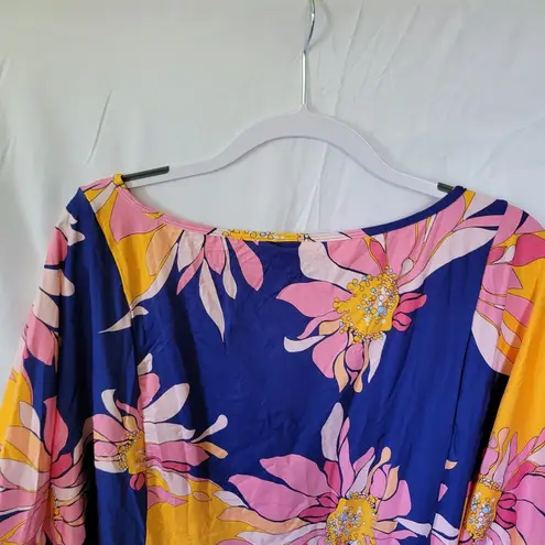 Trina Turk  Tropical Floral Swim Tunic Women's Bathing Suit Coverup Size Medium