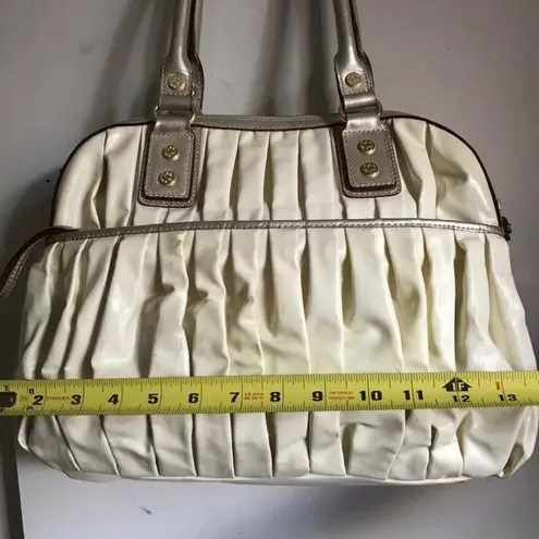 MZ Wallace Bea White Canvas Shoulder Bag