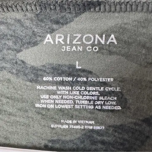Arizona Jean Co. Camouflage Short Sleeve Tee Shirt Sz L Green Size L