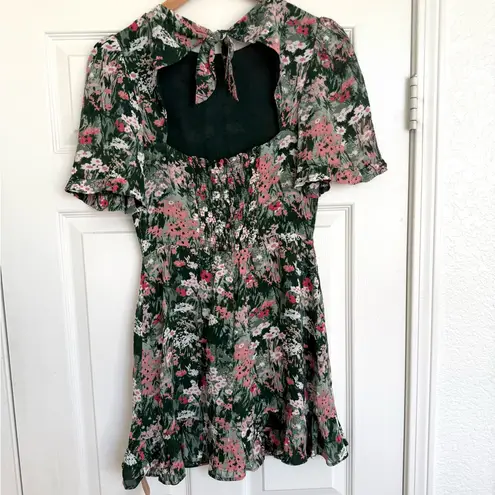 Reformation NEW  Alaina Dress Green Pink Floral Size 4