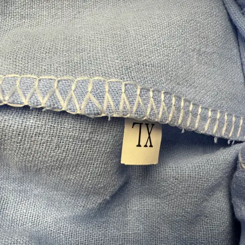 Light Blue Pajama Lounge Pants Elastic Waist Drawstring Pockets XL