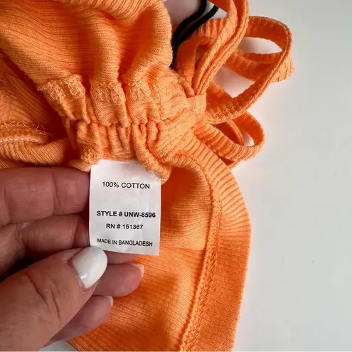 urban nation Deep V Neck Halter Top Orange SZ XS