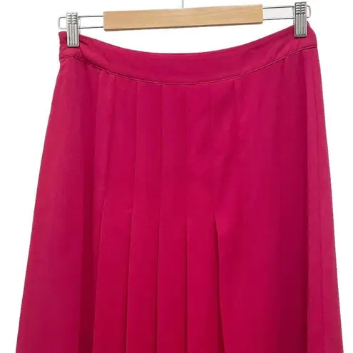 Reiss NWT Cleona Box Pleat Midi Skirt Magenta Red Pleated Women’s Size 6 NEW