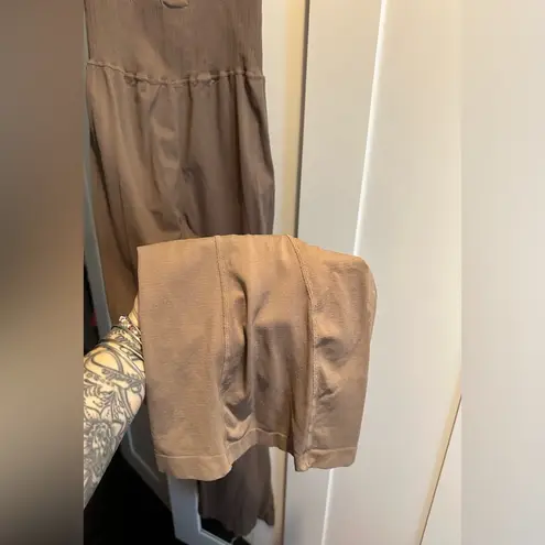 NWOT Free People Good Karma Flared Onesie in mushroom. $128 retail Brown Size undefined