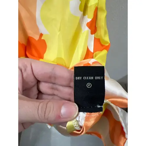 BCBG Max Sport Medium Mod Sunshine Floral Print Sheath Dress Orange