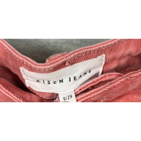 Risen Jeans Womens 9/29 Coral Pink Flare Denim Pants Stretch Casual Size undefined