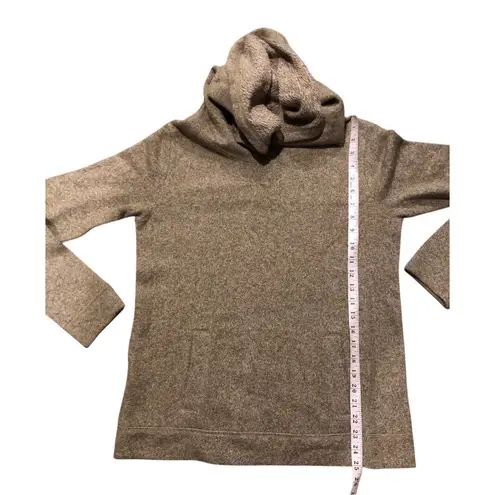 Cowl neck oversized J.Crew Green with White knit Cowl Neck Long Sleeve Wool Blen Size M