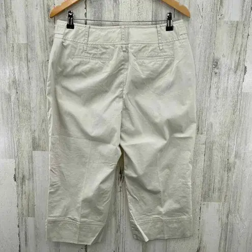 Ann Taylor LOFT Julie Capri Khaki Pants Womens 10 Pockets Button Detail on Cuffs Tan - Image 4