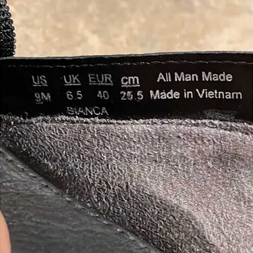 Dr. Scholl's Bianca Vegan Leather Wedge Ankle Boots Shoes Womens Size 9M Black