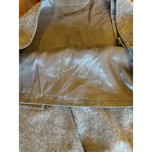 Escada Brown Gray Wool Blend Pocket Panel Front A Line Mini Skirt Size S