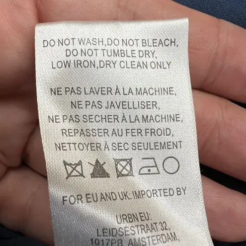 Hutch Halter Corset Floral Midi Dress Ruffle Hem Green Blue Size Medium