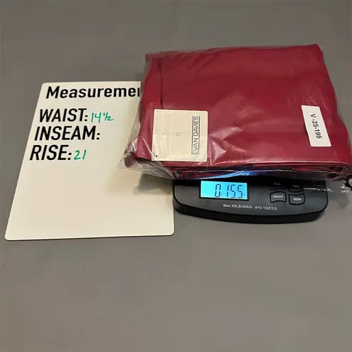 Vintage Deadstock Women's Red Leather Pencil Skirt Size 12 Knee Length