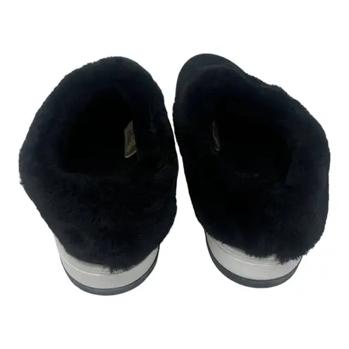 Blondo Suri Black Faux Fur Waterproof Slip-On Slippers Size 8