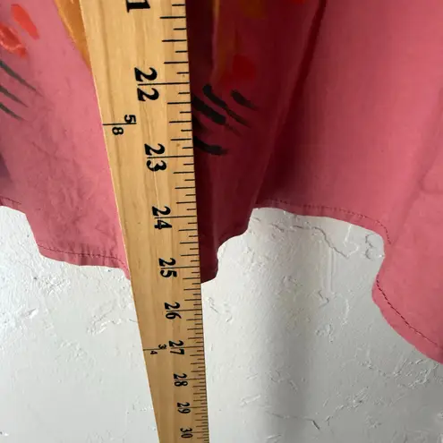 Jiayangyiman Japanese Size 38 US 2 XS Pink Floral Sequin Artsy Boho Skirt