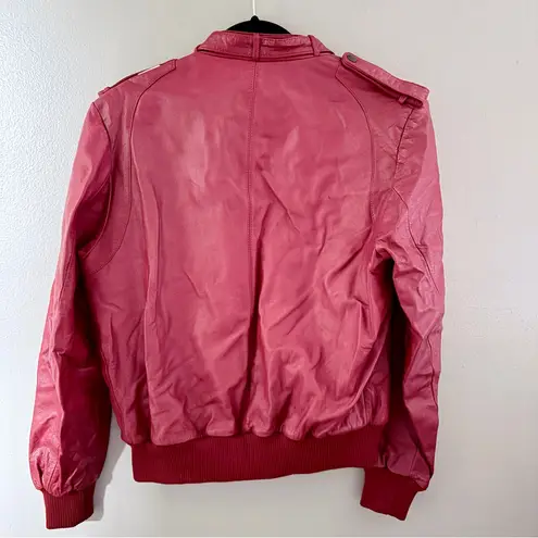 Americana Leather Vintage Red Leather Jacket Size M
