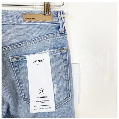 GRLFRND NWT x Revolve Karolina High-Rise E Street Distressed Skinny Jean Size 25
