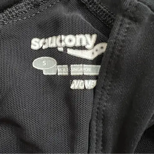 Saucony Black Textured Crossback Athletic Tank Top | Women’s Small