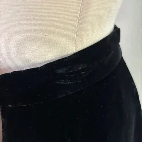 I.B. Diffusion Vintage 1990 Black Velvet Midi Sheath Skirt