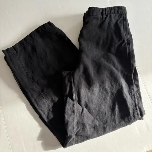 Poetry Wide-Leg Trouser heavy linen black size 8