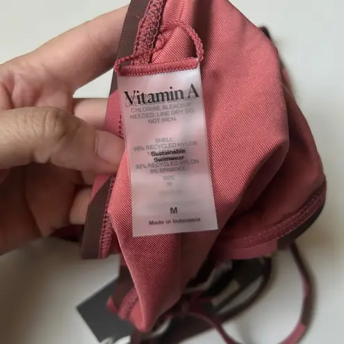 Vitamin A NWT Women's Side-Tie Swim Bikini Bottom Size Medium