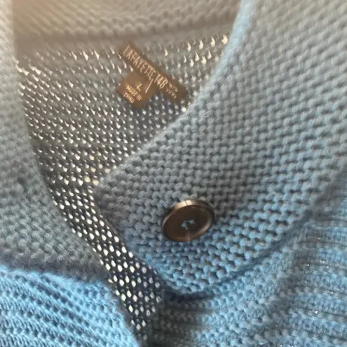 Lafayette 148 NWOT NY FINE WOOL BLUE CARDIGAN SIZE L