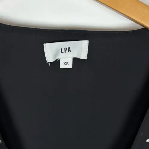 LPA Francis Top in Black & Silver Sparkle Size XS