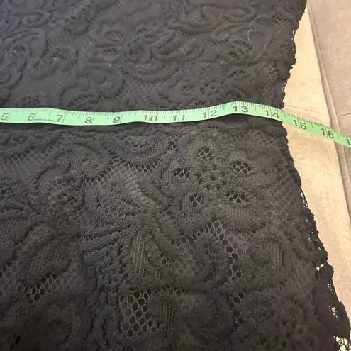 Tiana B Fit & Flare Dress Womens Sz 6 Navy Floral Lace Elegant Party Career Work Blue