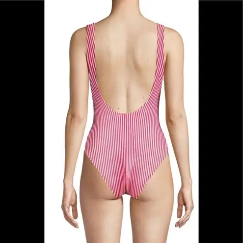 Wildfox New.  red stripe swimsuit. Small. Retail $178