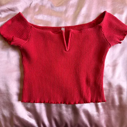 Chocolate USA Red Crop Top