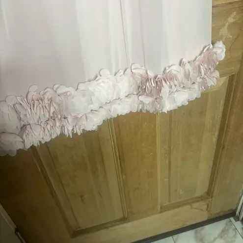 Alex Marie women’s turtleneck floral petal detail ruffle chiffon dress size 4