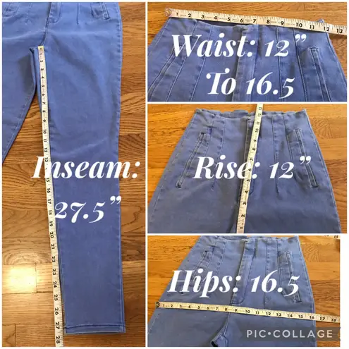 No back pockets High waist skinny jeans size M Blue Size M