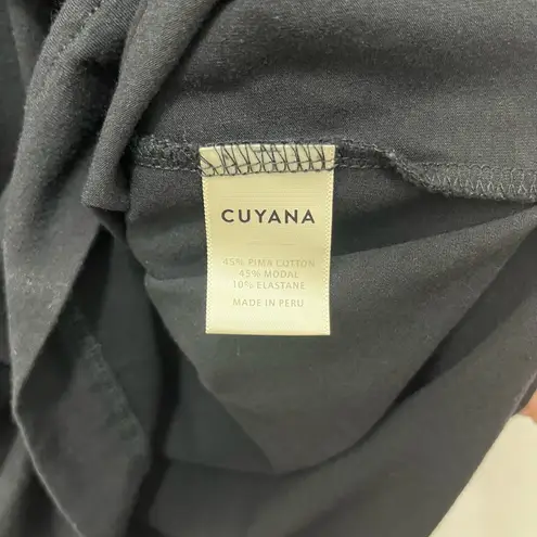 Cuyana Overlay Tee Dress Black Pima Cotton