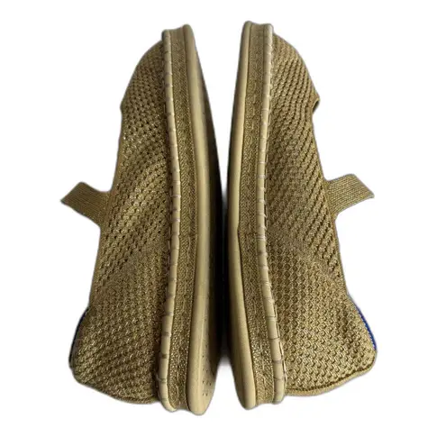 Rothys Shoes Womens Size 9.5 Mary Jane Flats Comfort Buckle Washable Ballet Gold