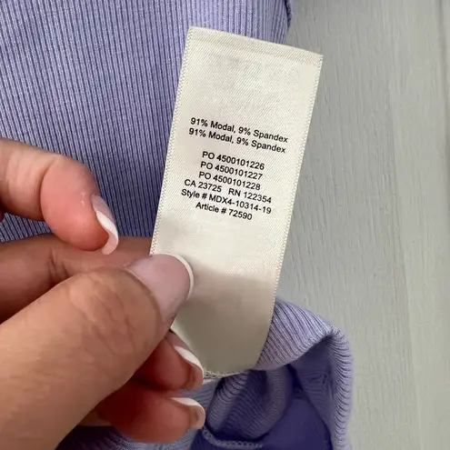 Aritzia Wilfred Meline Mock Neck Crop Top (Size M) Purple Size M