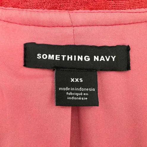 Something Navy | XXS | Bouclé Fitted Gold Button Front Jewel Neck Blazer Jacket