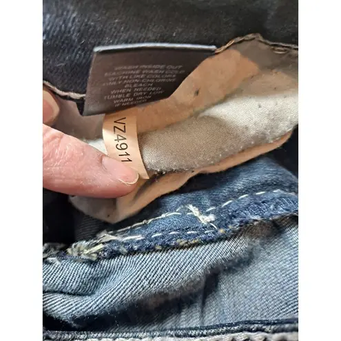 ViVi Dina Embellished Boot Cut Jeans Crystal Cross Pocket Dark Wash Size 5 Blue