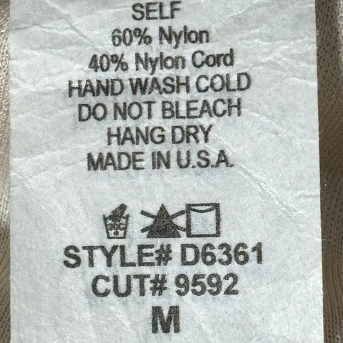 Boutique Yellow Star Womens Plum Lace Nude Maxi Off Shoulder Dress Size M USA MADE