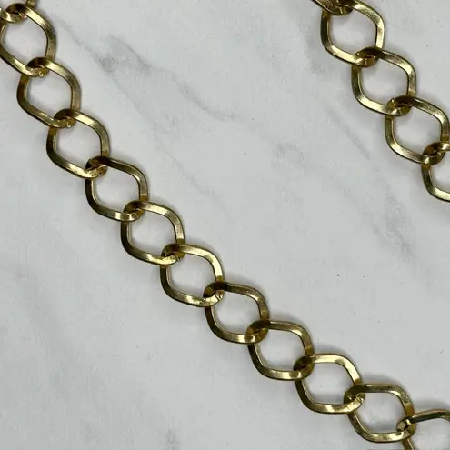 Vintage Womens Gold Tone Chain Link Belt Tassel Charm Small/Medium (S/M) ✨