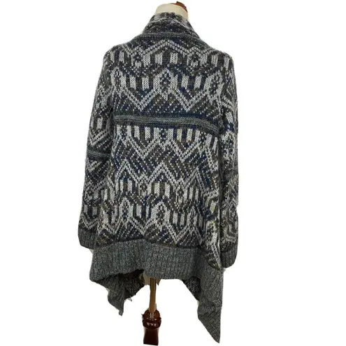 Staring At Stars Aztec Design Hi-Lo Side Open Front Cardigan Size Medium - Image 4