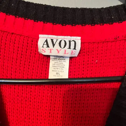 Vintage Over The Top Crazy Busy Ugly Christmas Sweater Vest Santa Snowmen M/L Red Size M