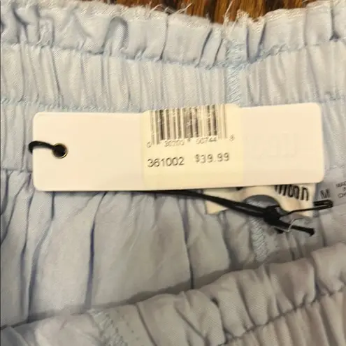 Blue Bubble Mini Skirt with Smocked Tiers Size M